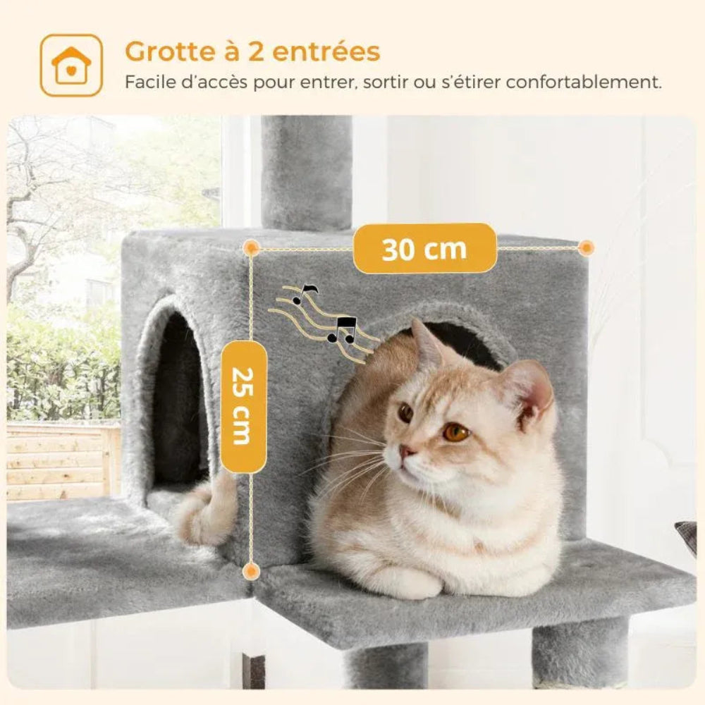 Arbre à chat adulte grotte à 2 entrées