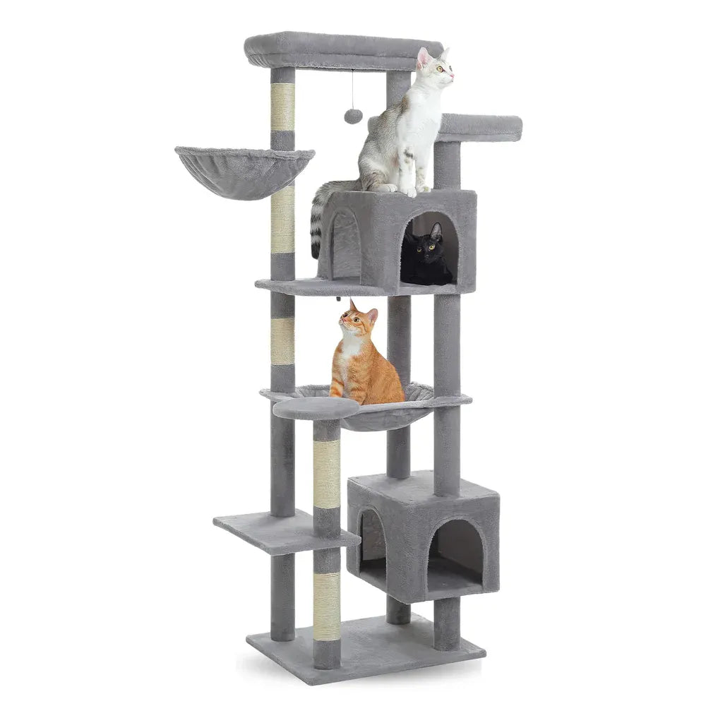 arbre à chat pour gros chat gris