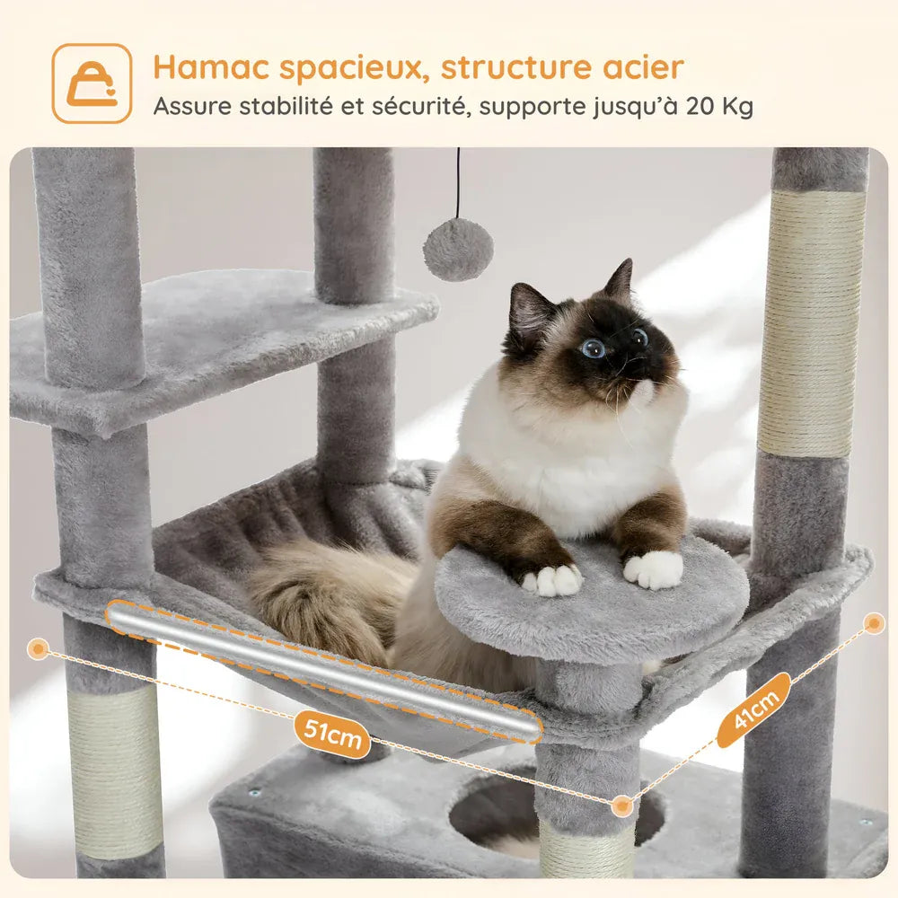 arbre à chat pour gros chat hamac spacieux