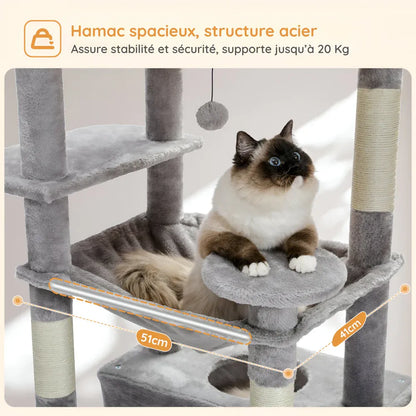 arbre à chat pour gros chat hamac spacieux