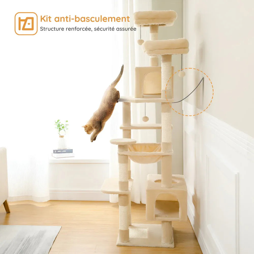 Arbre à chat XXL solide anti basculement