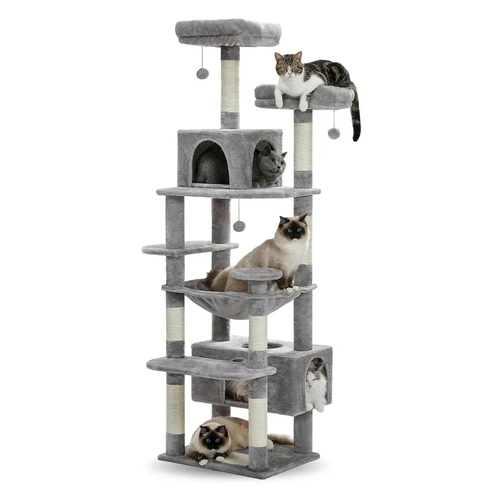 Arbre à chat XXL solide gris