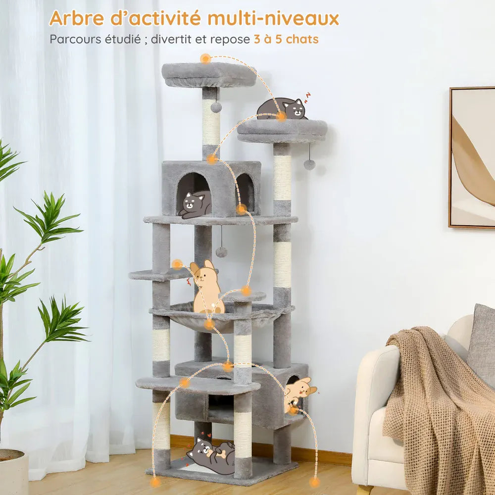 Arbre à chat XXL solide multi activité