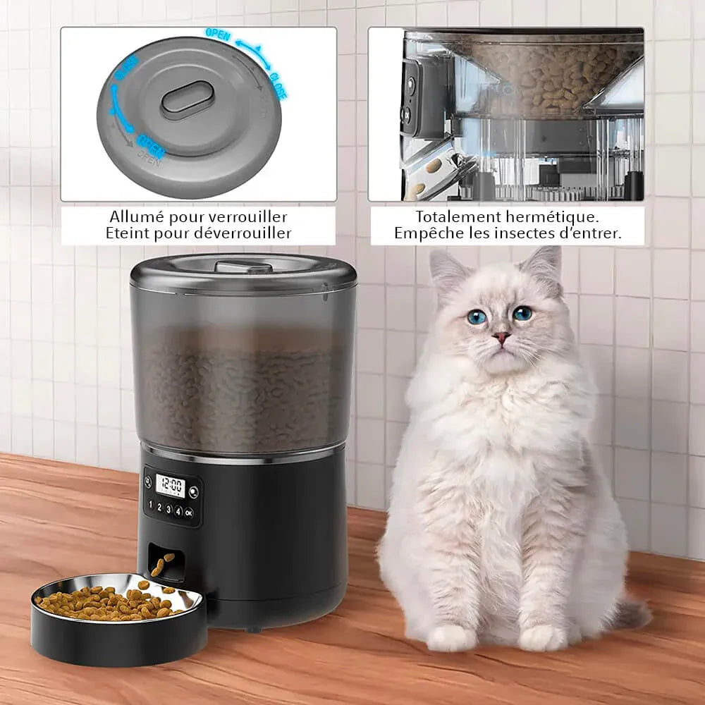 Distributeur automatique de croquette hermétique