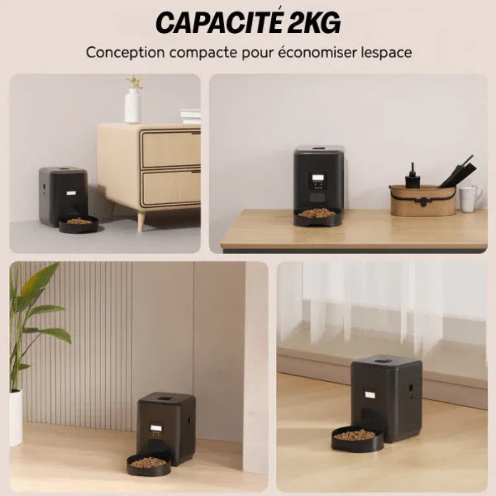 Distributeur chat croquette automatique capacité 2kg