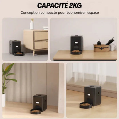 Distributeur chat croquette automatique capacité 2kg
