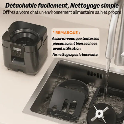 Distributeur chat croquette automatique nettoyage facile 