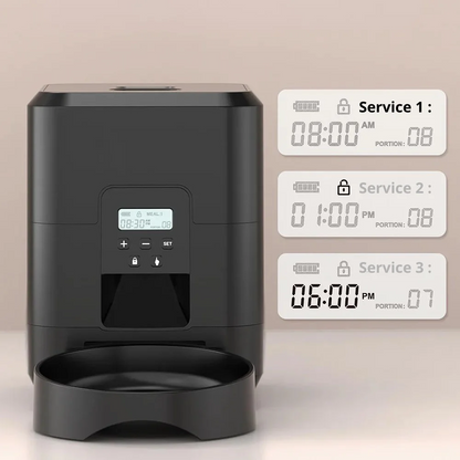 Distributeur chat croquette automatique programme de repas