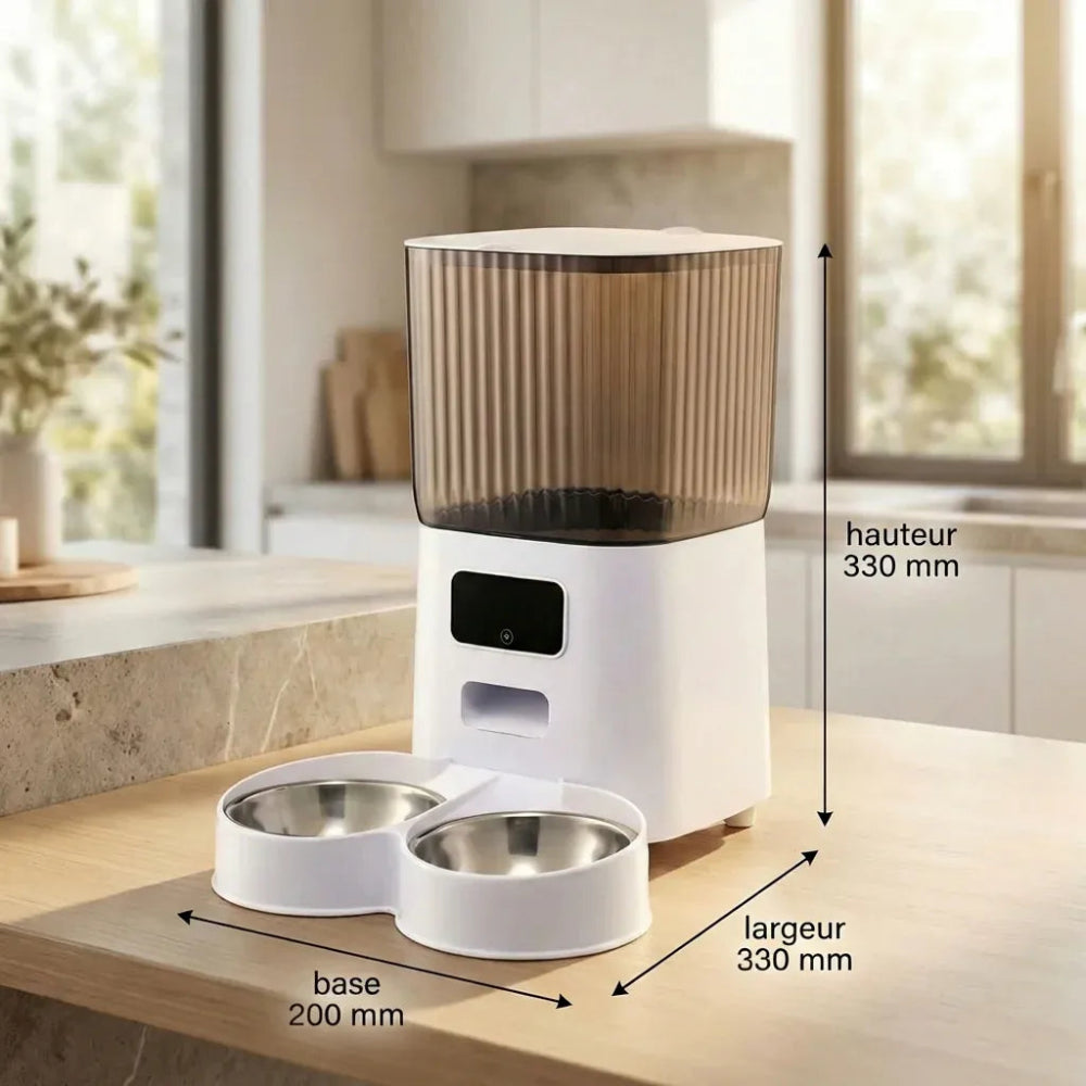 distributeur de croquette pour chat automatique dimensions