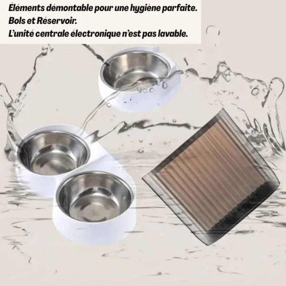 Distributeur de croquette pour chat automatique démontable pour nettoyage