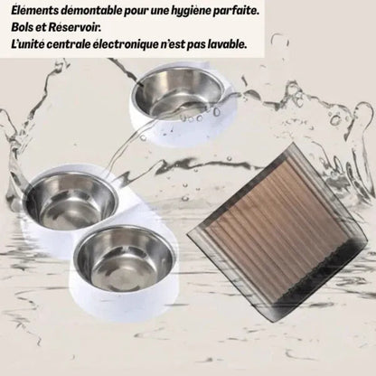 Distributeur de croquette pour chat automatique démontable pour nettoyage