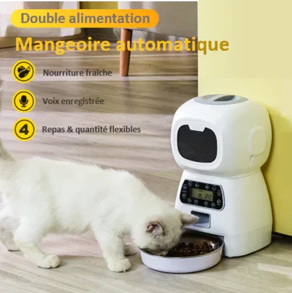 Distributeur de croquette pour chat connecté bénéfices du produit