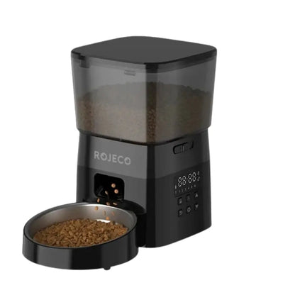 Distributeur de croquettes automatique pour chat coloris noir