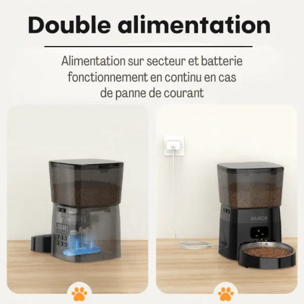 Distributeur de croquette automatique pour chat double alimentation