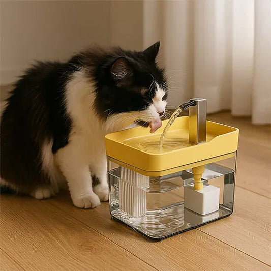 Fontaine à Eau Chat transparente