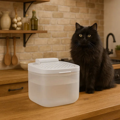 Fontaine à eau pour chat dans une cuisine