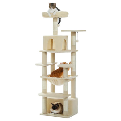 Grand arbre à chat beige