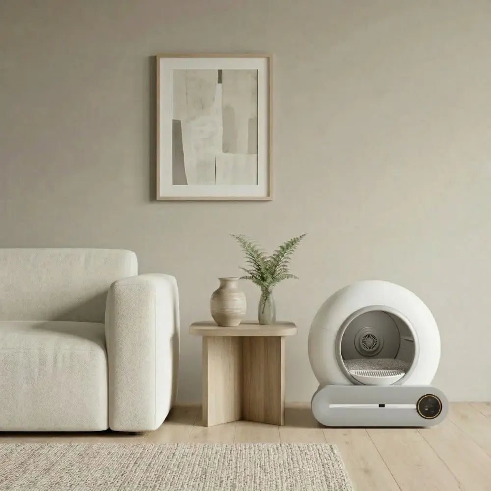 Litière autonettoyante dans un salon