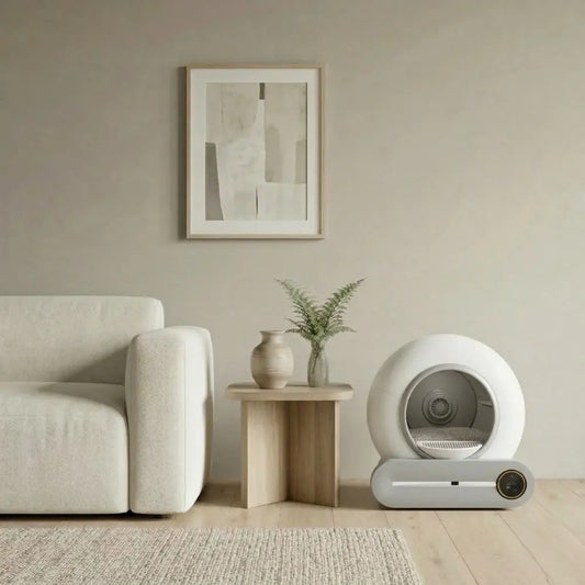 Litière autonettoyante dans un salon