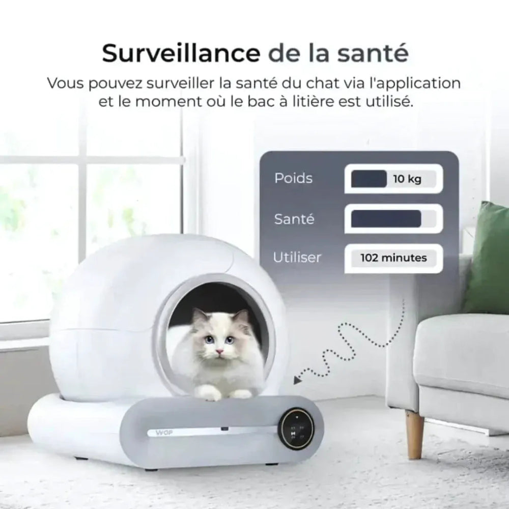 Litière autonettoyante surveillance de la santé