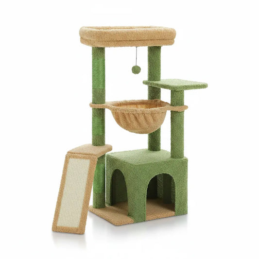 Petit arbre à chat vert marron
